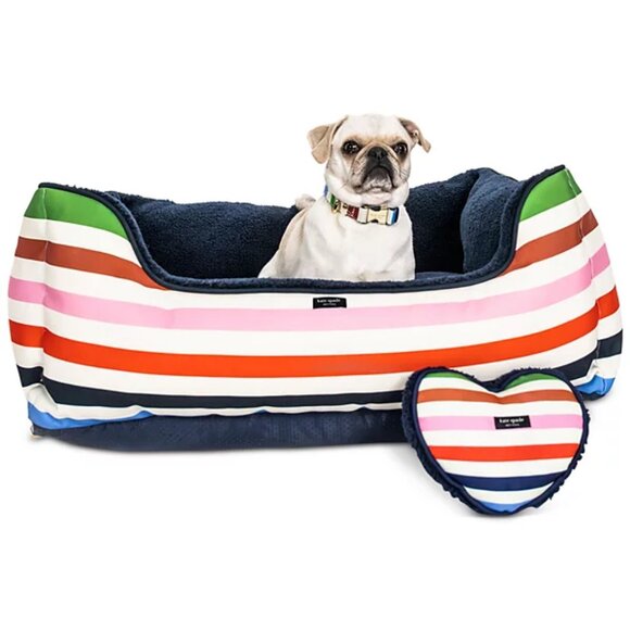 Kate Spade New York Pet Bed & Matching Squeaker Toy 31" x 23" x 11" GREAT GIFT! - Picture 1 of 5